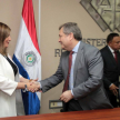 El presidente de la Corte estuvo presente en la apertura del acto junto a la Fiscala General del Estado, Sandra Quiñónez. 