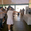 Alumnos de tres instituciones educativas de Tobatí prestando juramento como facilitadores.