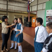 La jueza de Paz dotora Liliana de Bristot interactuó con los adolescentes.