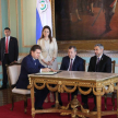  El acto tuvo lugar en el Salón Independiente del Palacio de Gobierno.