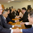 Saludo protocolar a las autoridades.
