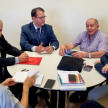 Durante el encuentro, el equipo técnico mantuvo una reunión preliminar con la Sección de Obras Civiles para el análisis de los procesos de mantenimiento del edificio.