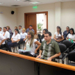 Funcionarios del juzgado también participaron de la habilitación de la oficina.