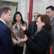 El presidente de la CSJ, Alberto Martínez Simón y la ministra Carolina Llanes conversaron con jueces de garantías.