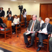 Los camaristas Emiliano Rolón, Carlos Ortiz Barrios y Anselmo Aveiro, integran la mesa de trabajo.