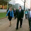 El ministro Santander realizó un recorrido por las instalaciones del Palacio de Justicia, verificando las condiciones edilicias, de seguridad y equipamiento disponible.