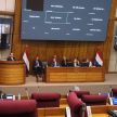 Durante su exposición, el titular de la máxima instancia judicial destacó las metas previstas para reducir la congestión judicial y mejorar la respuesta a la ciudadanía.