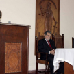 La doctora Noemí Almada de Couchonnal, presidenta de la Circunscripción Judicial de Alto Paraná, durante su ponencia.