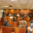 En la Sala de Conferencias del octavo piso se desarrolló esta mañana el acto de juramento