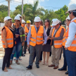 Durante el recorrido por la sede, el ministro Jiménez fue informado de los avances de la obra.