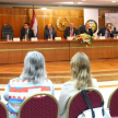 José María Costa, de la Dirección de Transparencia de la máxima instancia judicial, brindando las palabras de apertura y de agradecimiento.