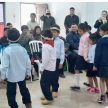Niños y niñas de la comunidad de Naranjito realizaron la presentación de una danza ancestral con elementos y ritmos propios de las comunidades indígenas.