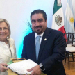 El doctor Alvaro Augusto Pérez Juarez, presidente del Tribunal Superior de Justicia de la ciudad de Mexico junto a la ministra Pucheta.