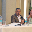 La magistrada Irma Alfonso, el expositor Osvaldo Vázquez y la titular de Mediación, Gladys Alfonso.