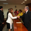Saludo protocolar de los nuevos jueces de Paz del interior.