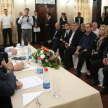 La vicepresidenta segunda de la Corte, doctora Gladys Bareiro de Módica, durante el Dia de Gobierno en Hohenau.
