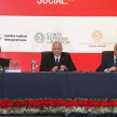 El secretario pro témpore de la Cumbre, Luis María Benítez Riera, durante la asamblea.