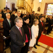 Ministros Eugenio Jiménez Rolón y Carolina Llanes en celebración religiosa Te Deum.