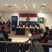 Presidente del Jurado de Enjuiciamiento de Magistrados Dr. Cristian Daniel Kriscovich realizando su ponencia. 