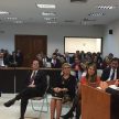 Presidente del Consejo de la Magistratura Prof. Dr. Osvaldo González Ferreira desarollando el tema Los Criterios de Selección, Evaluación de Méritos y Aptitudes en la Elección de Postulantes y Confirmación de Ternas.
