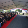 Fue en la Explanada del Palacio de Gobierno.