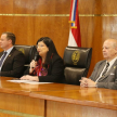 Los ministros Dr. Luis María Benítez Riera y Dr. Alberto Martínez Simón, participaron del acto.