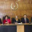 Doctora Graciela Candia, presidenta de la circunscripción de Ñeembucú, junto con los directivos de la jornada.