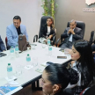 Dentro de la agenda del doctor se incluyó una mesa de diálogo y fortalecimiento institucional con gremios de abogados y magistrados de la localidad. 