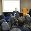Durante su exposición, la vicepresidenta del Tribunal de Ética para Funcionarios, doctora María Lilian Pusineri, reflexionó sobre la importancia de la ética como principio que orienta la conducta humana.