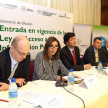 Representantes de entes que colaboraron para el evento, Secretaría Nacional de Tecnologías de la Información y la Comunicación (Senatics), el Banco Mundial, Usaid y el Centro de Estudios Sociales y Ambientales (Ceamso).