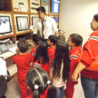 En Sala de Control pudieron observar el funcionamiento de las cámaras de seguridad.