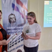 La magistrada hizo entrega de materiales para la institución.