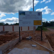 Ministro Santander verificó avances en la construcción del Juzgado de Paz de Tebicuary-mí.