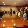 Momento en que el ministro Antonio Fretes pronuncia su discurso previo al traspaso de mando.