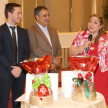 La directora de Mediación del Poder Judicial, Gladys Alfonso de Bareiro, junto al disertante, Osvaldo Vázquez Rossoni.
