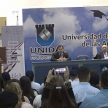 La rectora y embajadora, Leila Rachid Lichi, representó a la UNIDA y dirigió unas palabras a los presentes