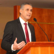 El licenciado Oscar Boidanich, ministro secretario de la Seprelad, hablando sobre la historia del lavado de dinero.