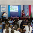 La primera actividad tuvo lugar en la Escuela Básica Nº 8043 “Ko’ê Pyahu”, de Cerrito, donde la magistrada Noelia Mabel Chávez expuso sobre las funciones del Juzgado de Paz.