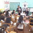 El juez penal de la Adolescencia doctor Carlos Martínez dialogó amenamente con los adolescentes sobre temas inherentes a la Justicia.