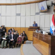 El homenaje también reconoció su labor académica y profesional vinculada a la enseñanza y difusión del guaraní, así como el trabajo que desarrolla al frente de la Dirección de Lingüística Judicial.