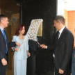 Durante el descubrimiento de la Placa en la nueva sede del Juzgado de Paz de Pedro Juan Caballero.