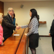 Las autoridades judiciales realizaron el saludo protocolar correspondiente a los juramentados