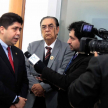 Miguel Ángel Villalba Rodríguez, director de Asuntos Legales del Senacsa, hablando sobre coordinar la próxima renovación de un acuerdo de cooperación.