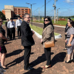 La ministra Llanes estuvo presente en la ceremonia de verificación de las obras de iluminación y hermoseamiento de la avenida de acceso principal al Palacio de Justicia de Saltos del Guairá.