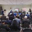 Estuvieron presentes magistrados de Cordillera, autoridades educativas, policiales y los 21 estudiantes que prestaron juramento durante el Encuentro Nacional de Operadores de Justicia.
