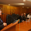 La magíster Graciela Barreto, en representación del director de la Secretaría Nacional Antidrogas, Luis Rojas, dirigiéndose a los presentes.
