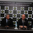 A cargo de la conferencia, el presidente de la Asociación de Magistrados Judiciales del Paraguay, abogado Ángel Cohene; el secretario general y director académico, abogado Enrique Mongelós; y el profesor doctor José María Cabral.