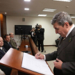 Tomaron juramento a un magistrado en la Sala de Conferencias del noveno piso, Torre Norte del Palacio de Justicia de Asunción. 