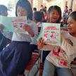 Participaron niños y niñas que componen los pueblos originarios  Mby´a Guaraní