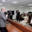 El presidente de la Corte Suprema de Justicia, doctor César Diesel Junghanns, y el ministro doctor Luis María Benítez Riera tomaron el juramento de rigor 